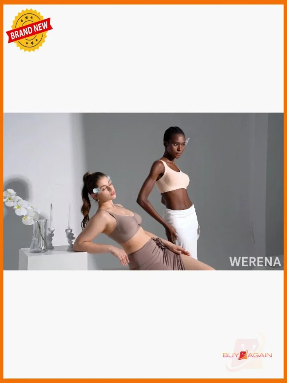 Wireless Seamless V Neck Padded Everyday Bras Women No Underwire Support